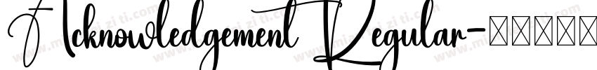 Acknowledgement Regular字体转换